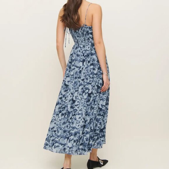 Reformation Jaelyn Dress in Bliss - Blue Floral Size 10 - Picture 4 of 6